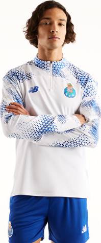 New Balance Midlayer Polyester - White/Blue