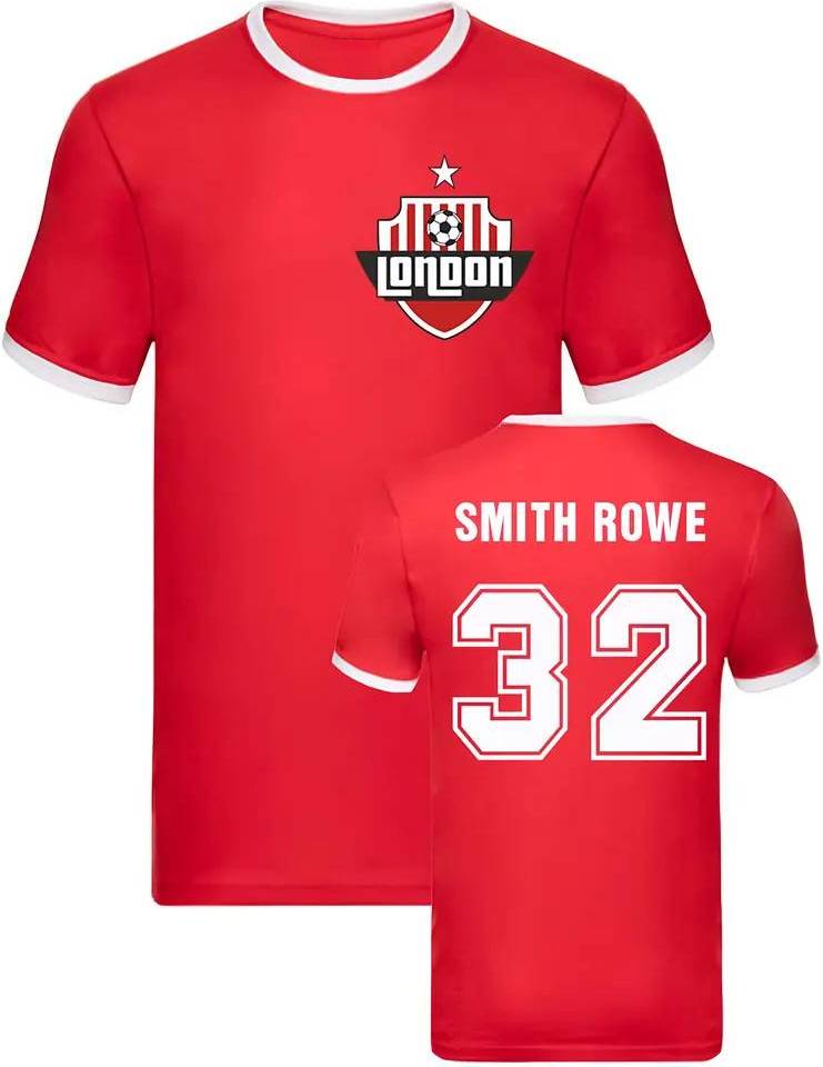 Arsenal t shirt Arsenal FC Emile Smith Rowe Ringer Tee - Red