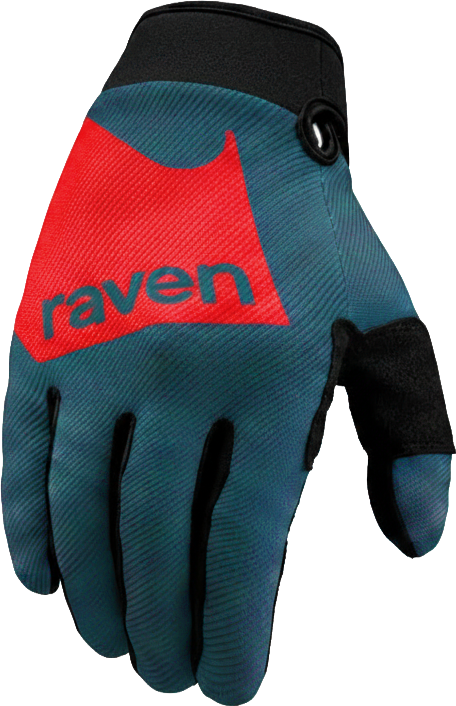 Raven RV-Two Crosshandskar - Blågrön/Röd