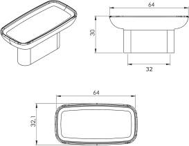 Møbelknop Sort Model Ink