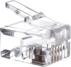 Digitus RJ12 6P6C Modular Plug for Stranded Cable X-ML-MP06-6-15 100 Pack - Transparent
