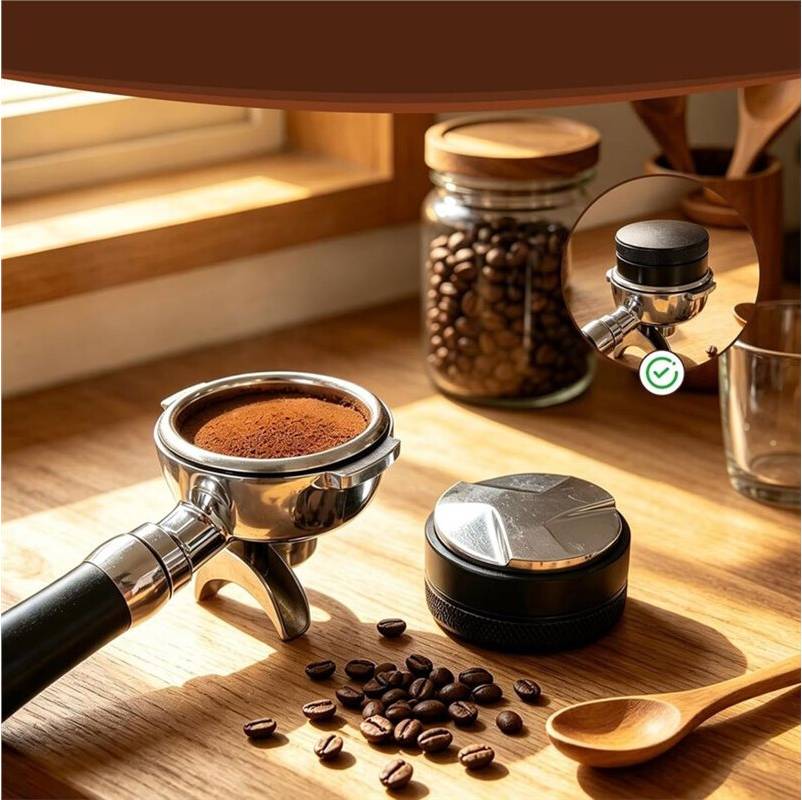 Typecat 7PCS Espresso Accessory Set with Spring Loaded Tamper