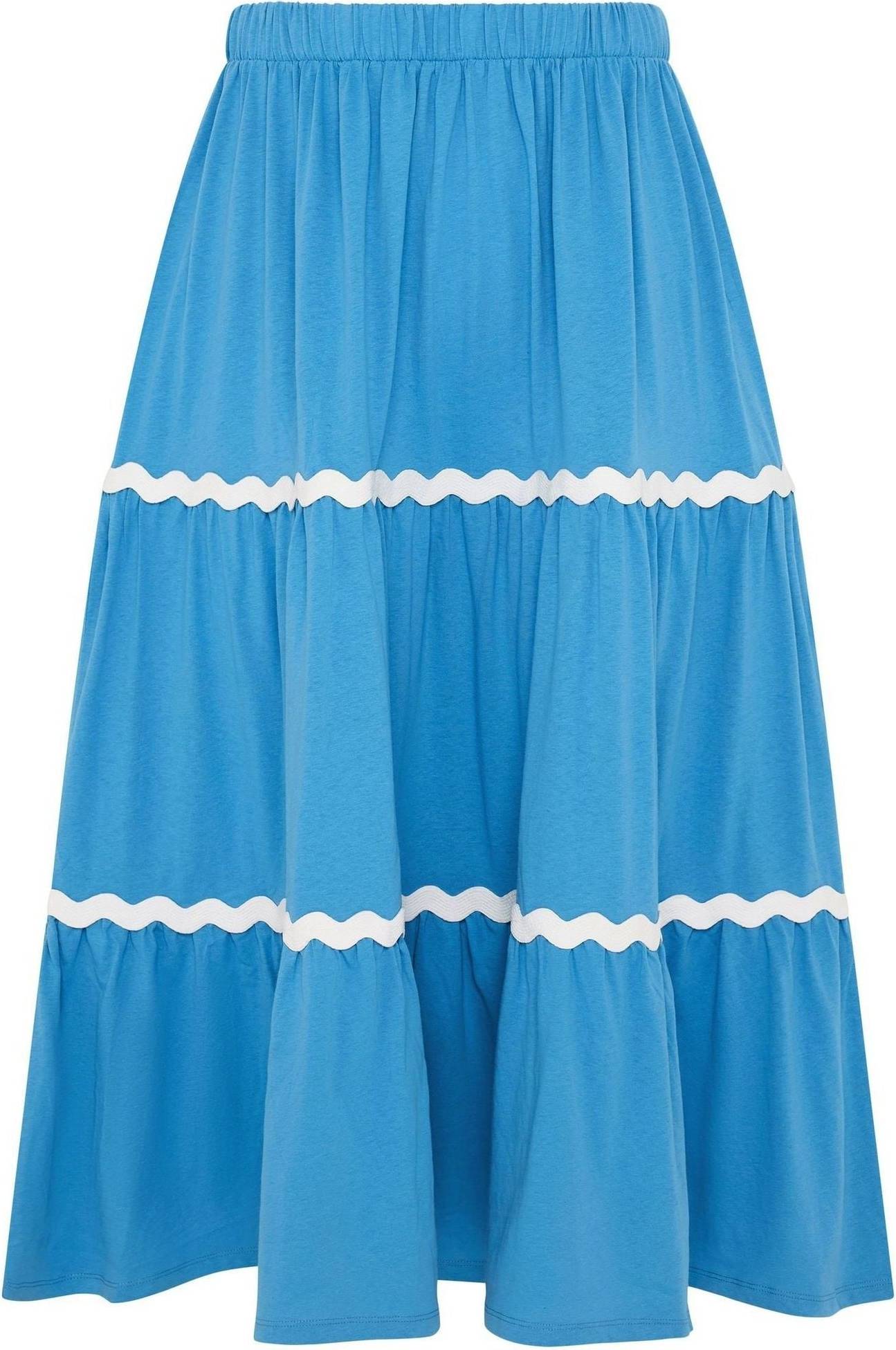 Yours Blue Ric Rac Jersey Skirt