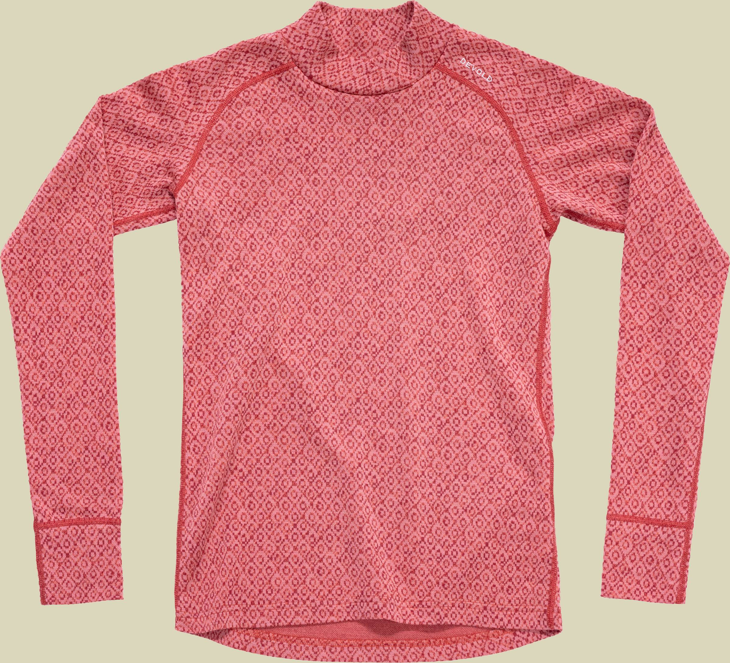 Devold Signature Silk 230 Cross Neck Merinotröja - Rosa