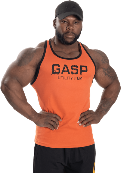 Gasp Ribbed T-Back - Orange