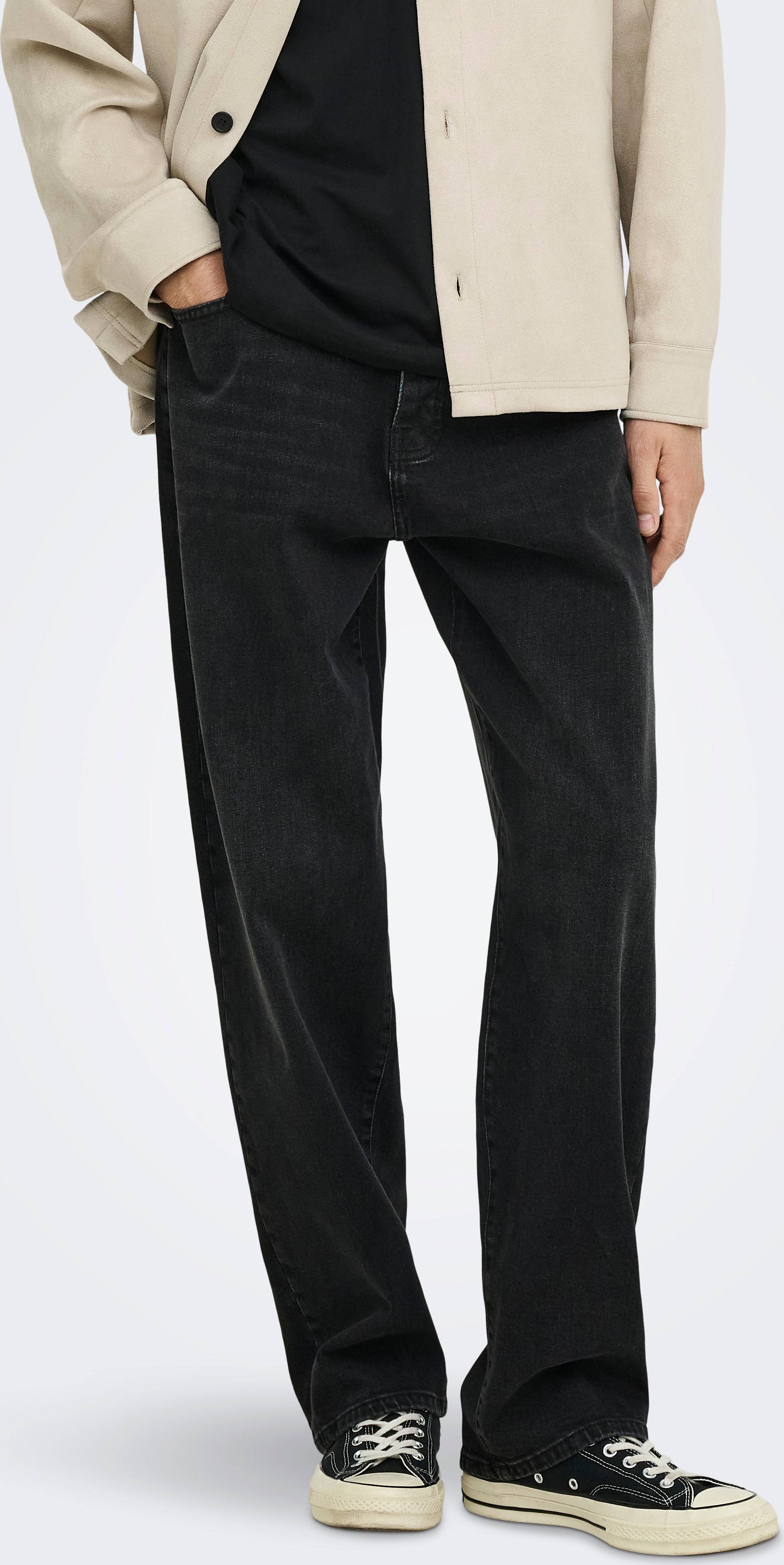 Only & Sons Mid Rise Loose Fit Jeans