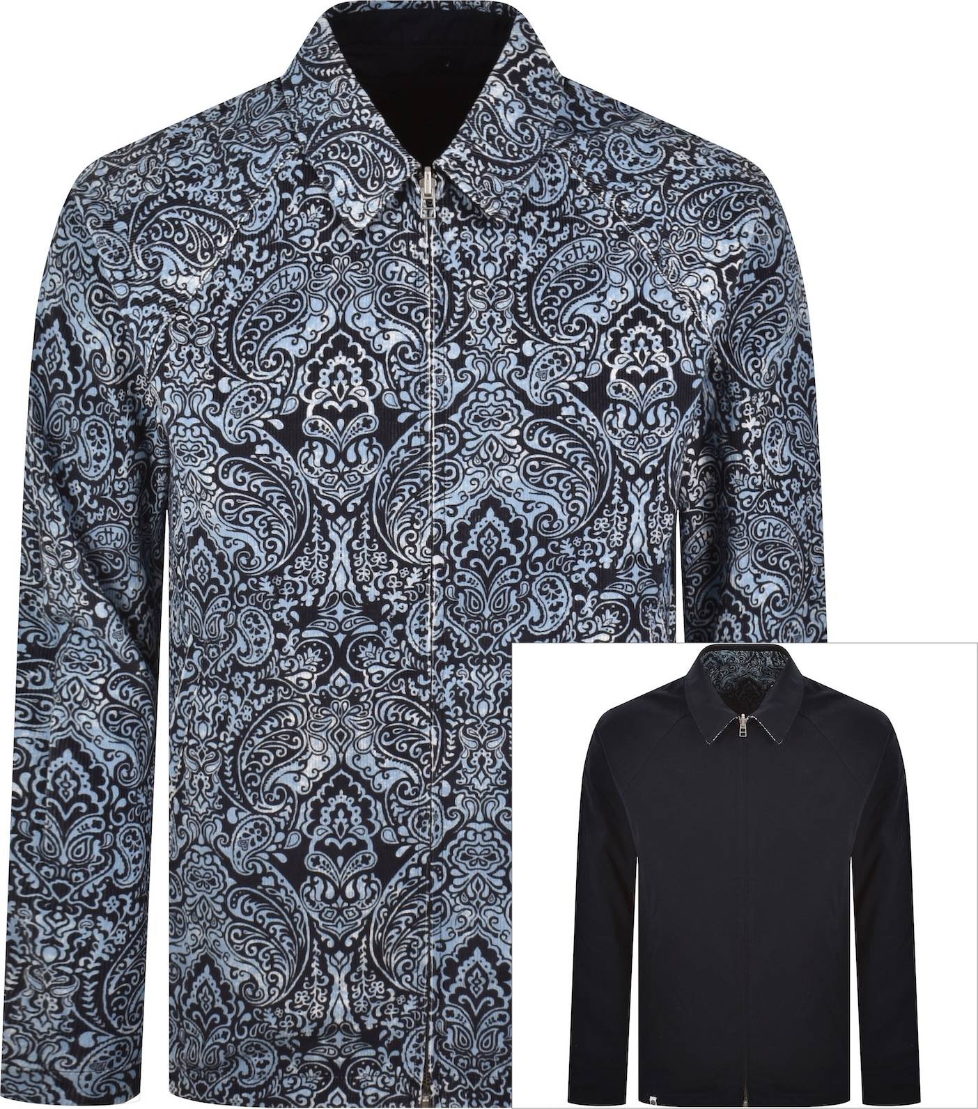 Pretty Green Rave On Reversible Jacket - Blue