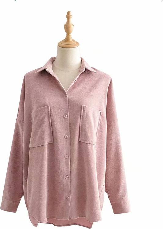 Oversize Manchesterblus - Rosa