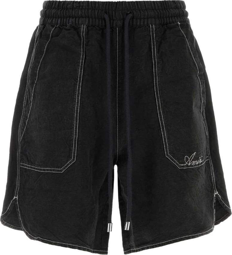Amiri Script Linen GD Shoes - Sort
