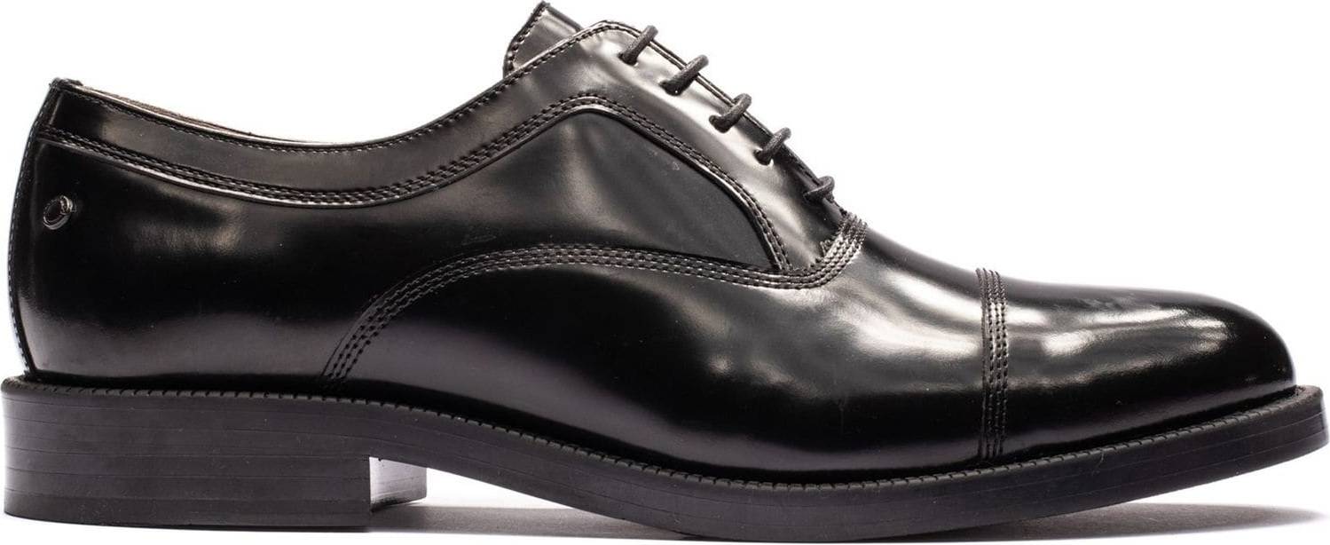 Base London Roma Toe Cap Shoe - Black