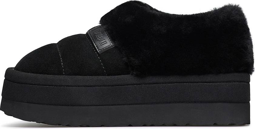 Suede Platform Boot - Sort