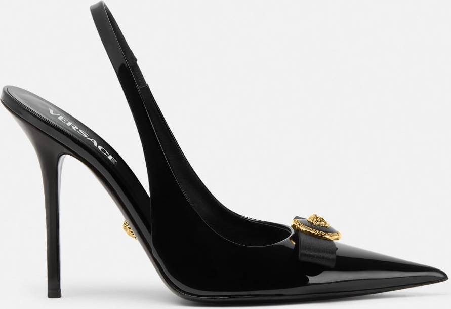 Versace Ribbon Lack Slingbacks 110 mm