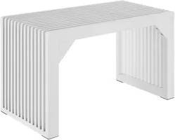 tectake Ribb Stool Bench White