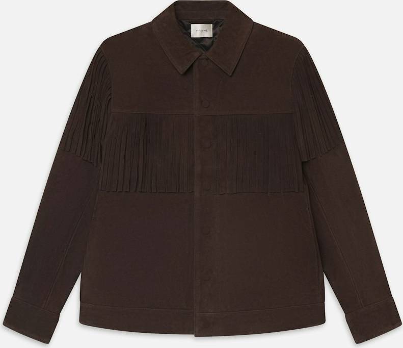 Frame The Suede Rodeo Jacket Chestnut Leather - Brown