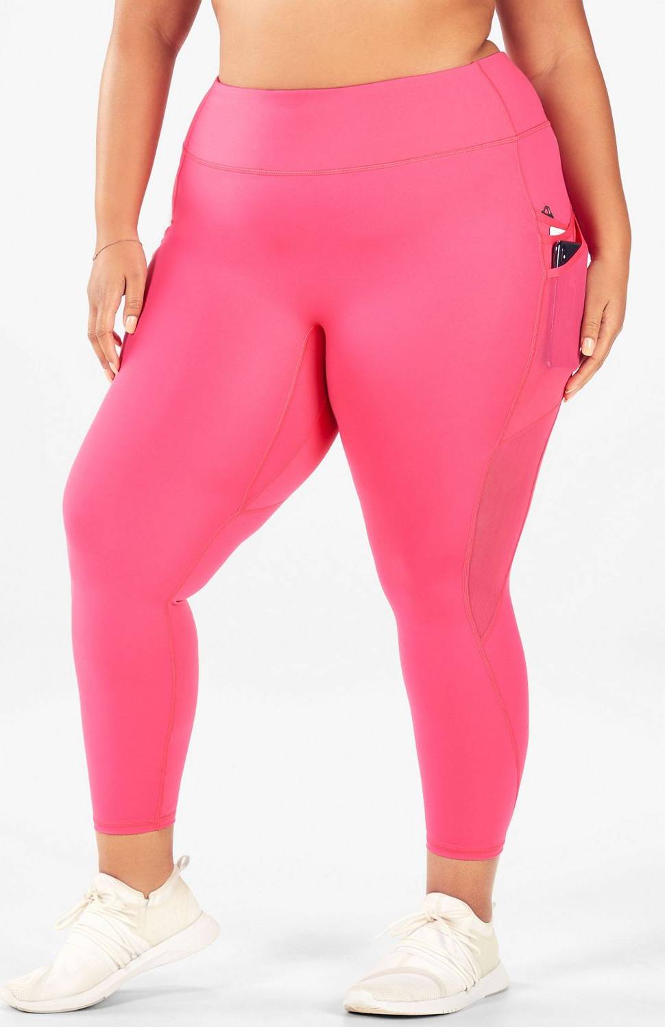 Fabletics Trinity Motion365 Mid-Rise Leggings - Pink/Rot