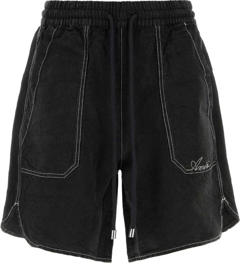 Amiri Script Linen GD Shoes - Sort