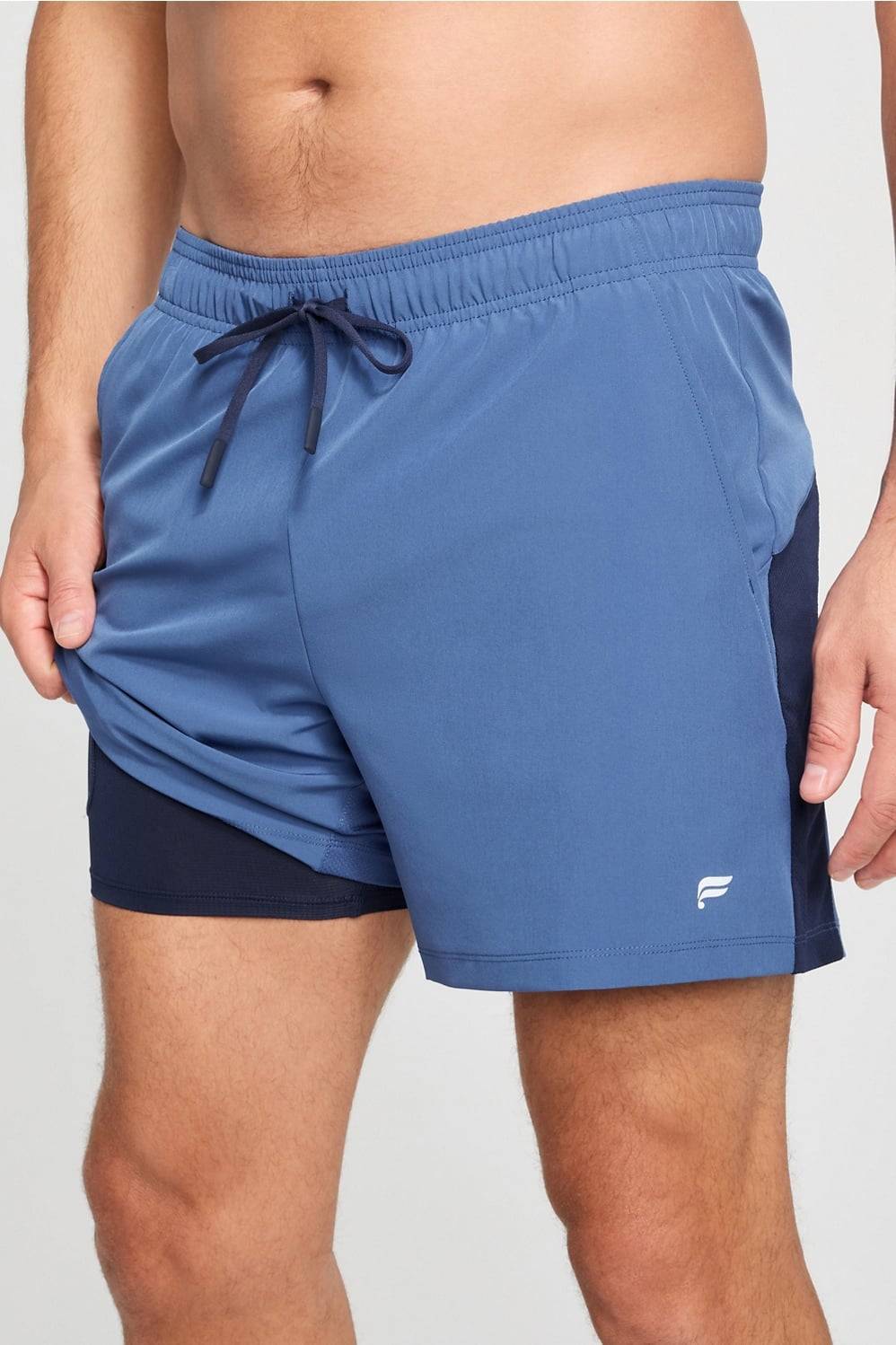 Fabletics O2 Running Shorts Mit Innenhose - Blau