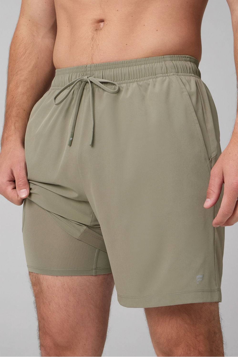 Fabletics O2 Running Shorts Mit Innenhose - Grün