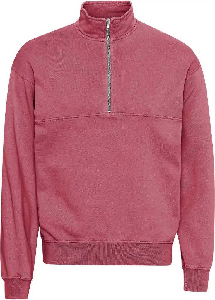 Raspberry 4 Colorful Standard Sweatshirt 1/4 Zip Organic Raspberry Pink