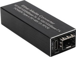 Sodial Media Converter Transceiver Module 5V DC Type-C