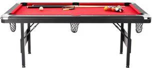 Portable pool table SlickBlue Portable Foldable Pool Table Red