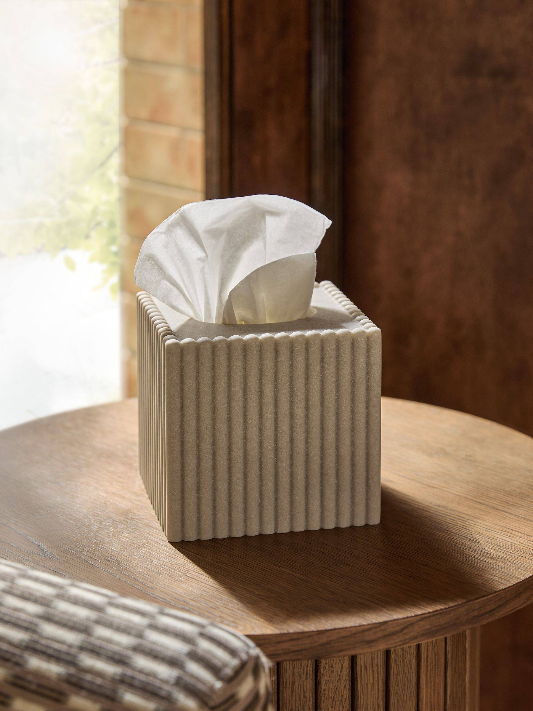 NEXT Natural Myla Ribbed Tissue Box