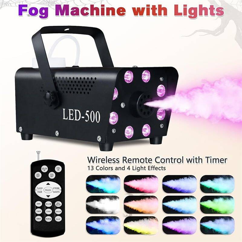Røgmaskine med led Melitt 500W LED Smoke Machine with Remote Control