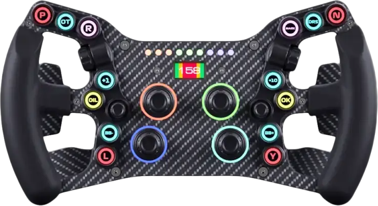 XGT Pro Programmable Racing Steering Wheel - Black