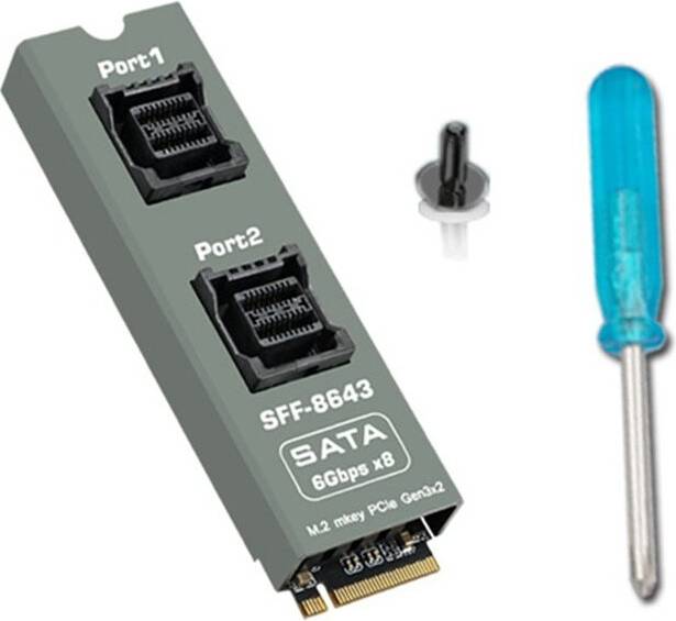 M.2 nas Typecat M.2 M-Key to Dual SFF-8643 Card Riser
