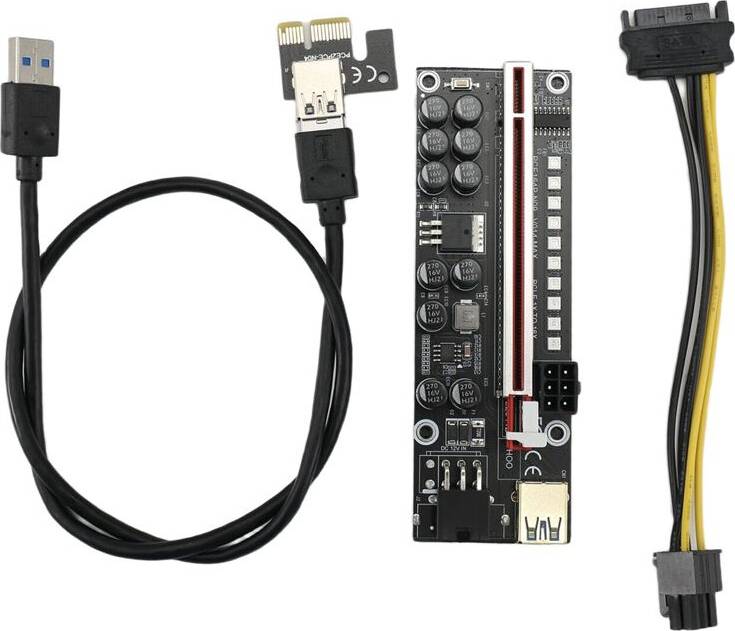 Pci e cable Tlily V014-MAX PCI-E Riser Card USB 3.0 Cable