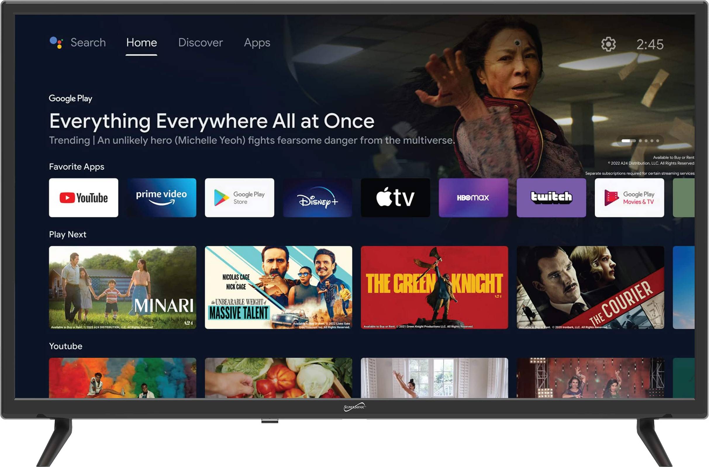 SUPERSONIC 32 Inch LED Smart HDTV