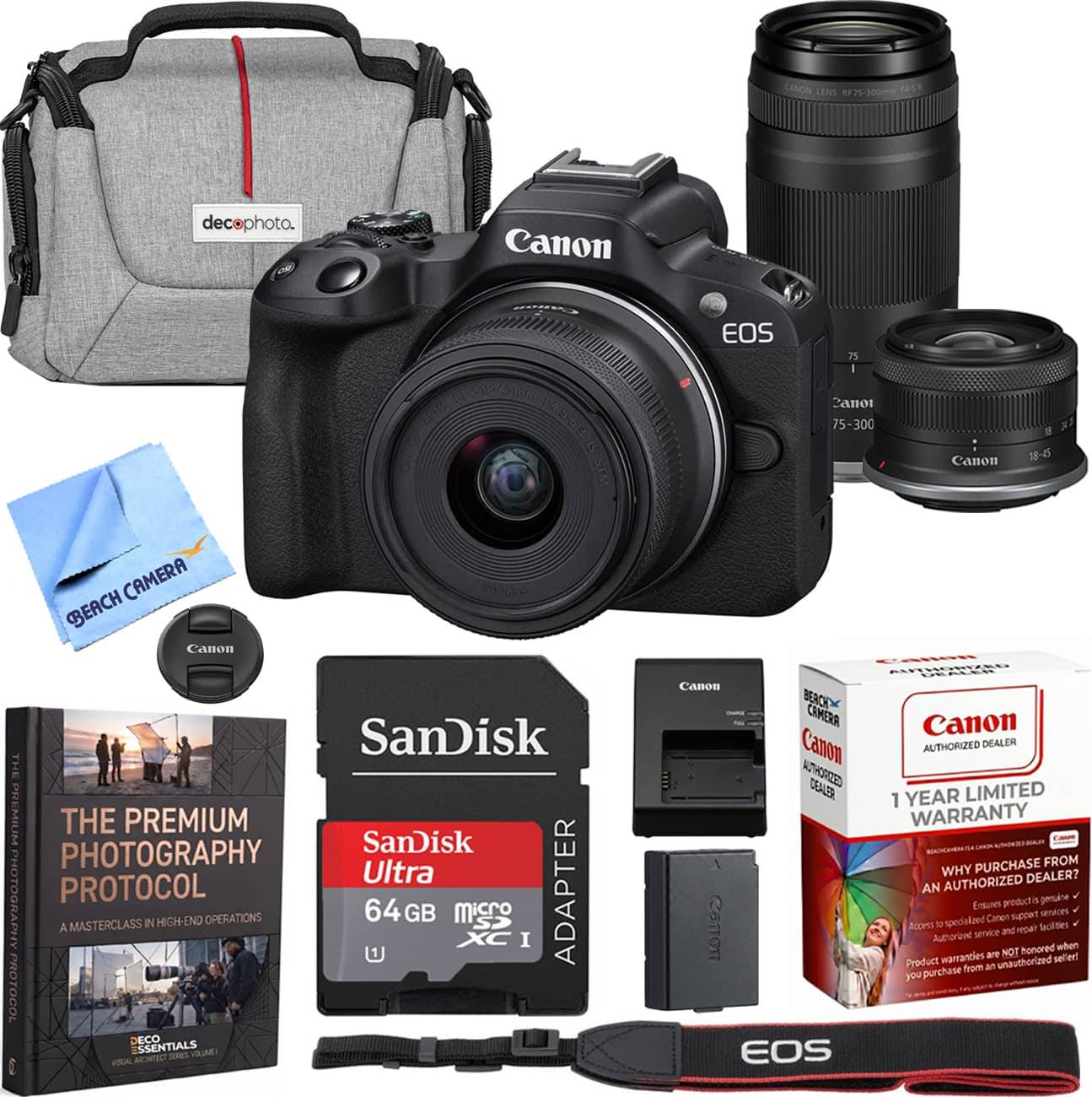 Canon eos r50 kit Canon EOS R50 Mirrorless Camera with 2 Lens Kit