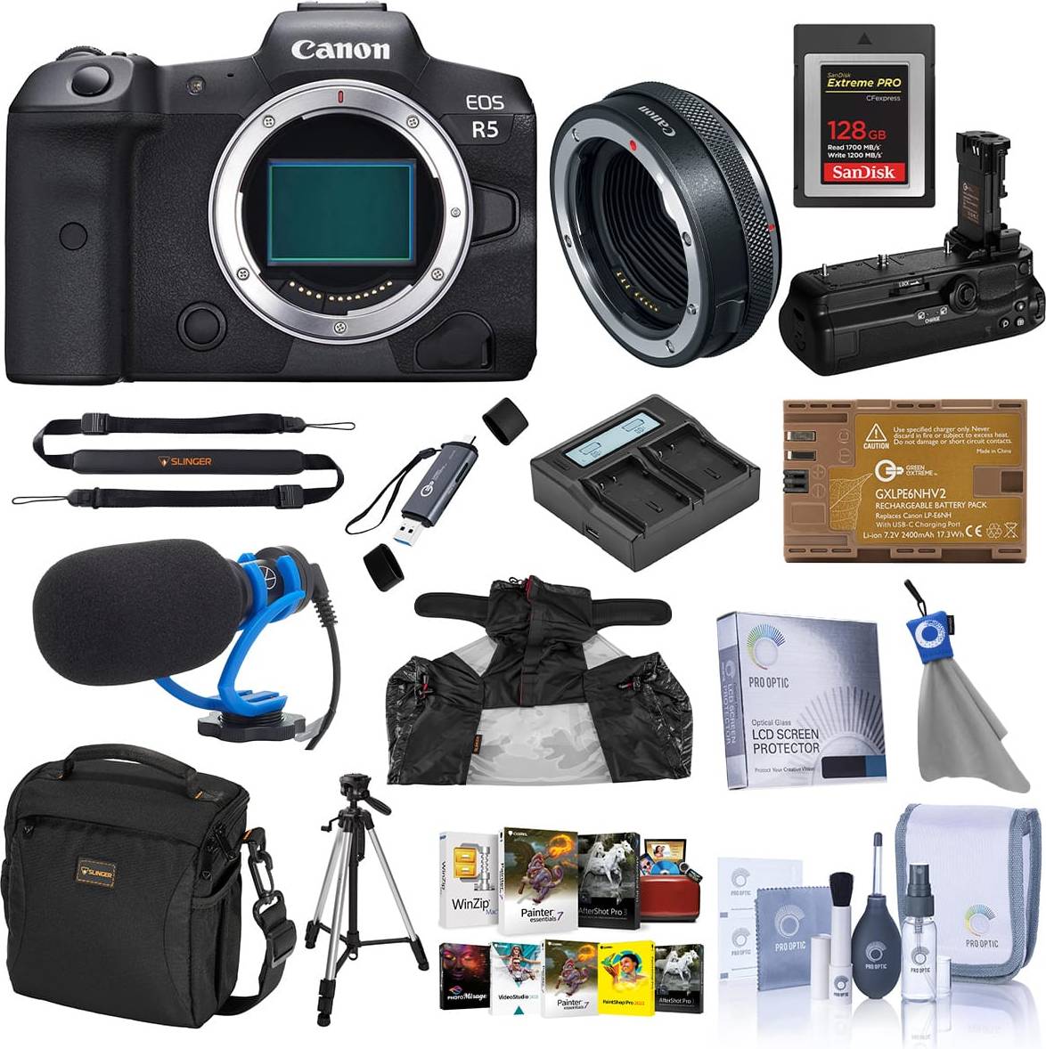 Canon eos r5 mirrorless camera Canon EOS R5 Mirrorless Camera with Control Ring Mount Adapter