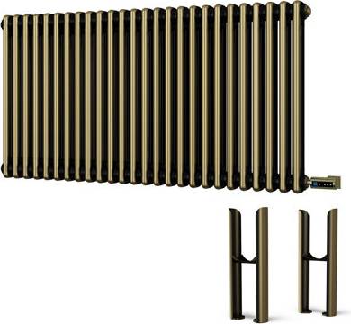 Oil free radiator Alpha Antique Brass Double Column Horizontal Steel Radiator