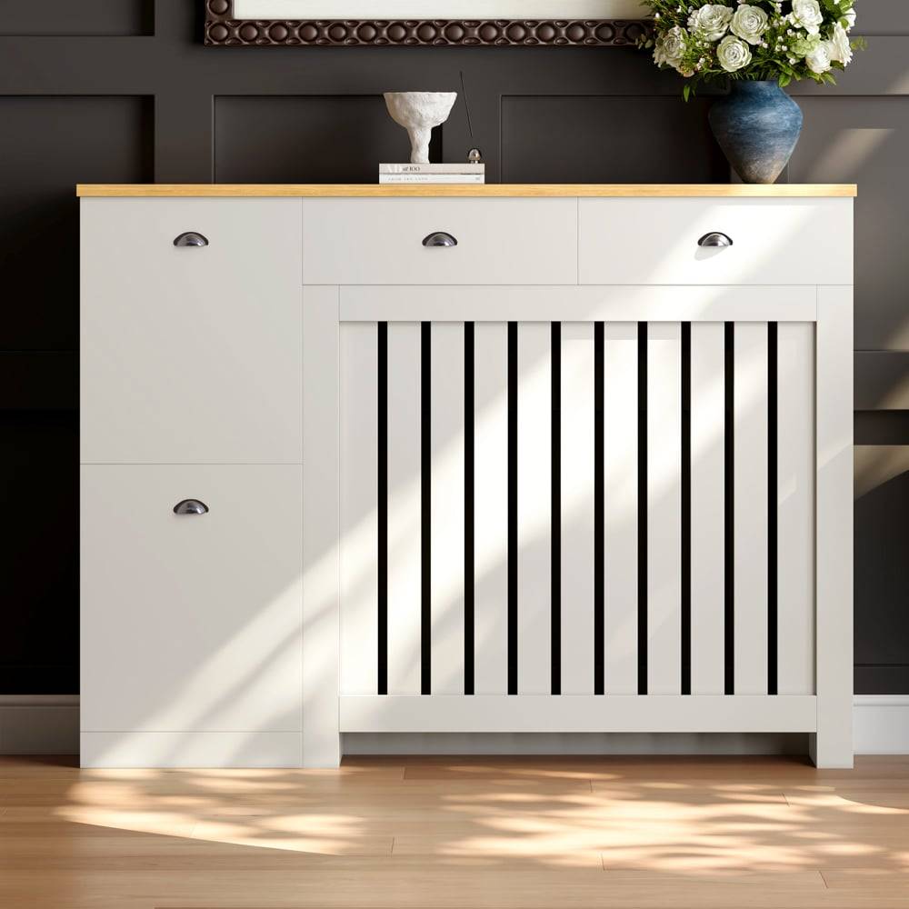 Vale Designs Linwood Cream Radiator Cover with Storage