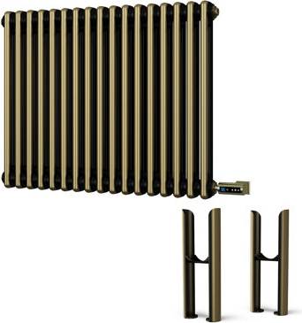 Oil free radiator Alpha Antique Brass Double Column Horizontal Steel Radiator