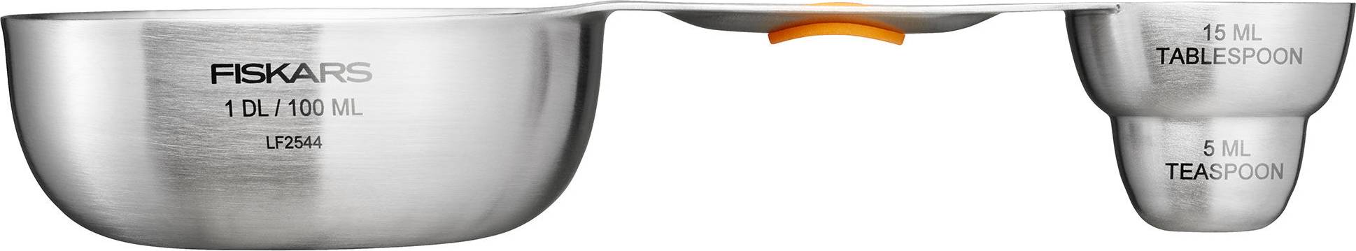 Fiskars Functional Form Measuring Set 3 Pieces - Silver Measuring Cup 3pcs