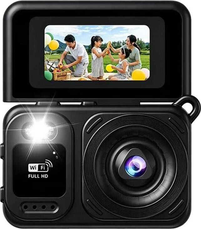 Retro Keychain 180 Rotating Screen Digital Camera