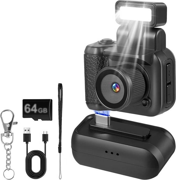 1080p CMOS Keychain Camera with LED Flash