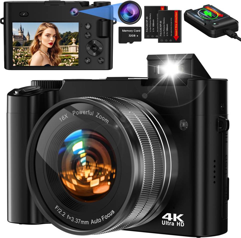 Vlogging camera Bofypoo 64MP Autofocus Vlogging Camera
