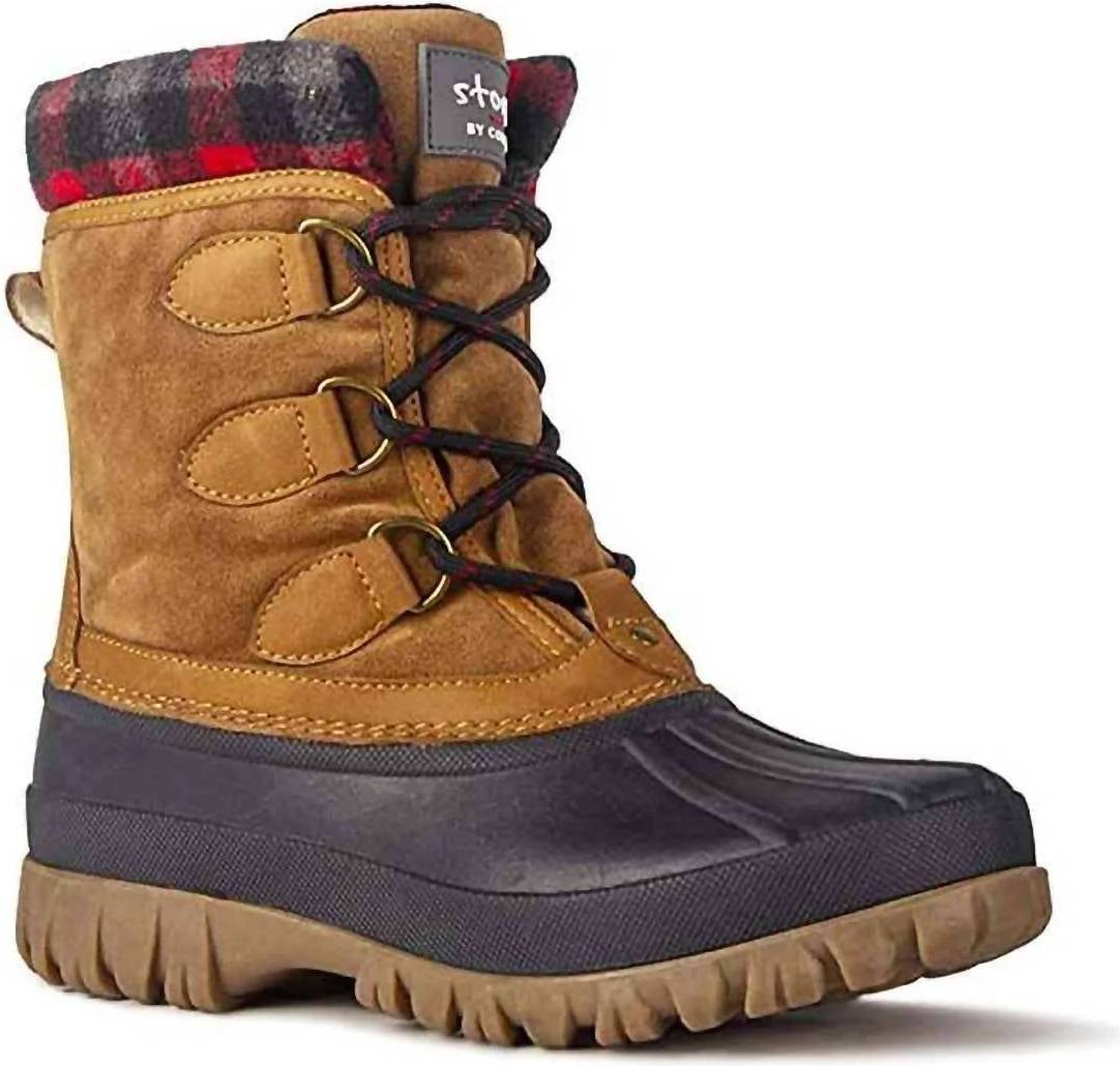 Claudia Boot In Chestnut - Pink