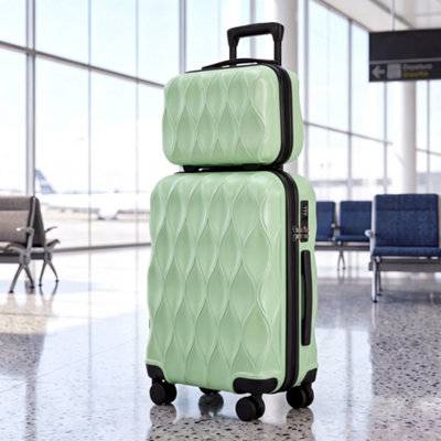 2 piece luggage set Homcom 2-Piece Hard Shell Luggage Set With Tsa Lock