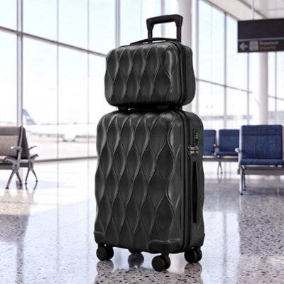 2 piece luggage set Homcom 2-Piece Hard Shell Luggage Set With Tsa Lock