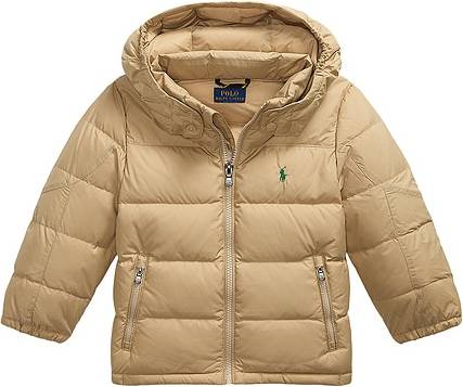 Polo Ralph Lauren Kids Recycled Polyester Ripstop Gorham Jacket With Removable H - Tan