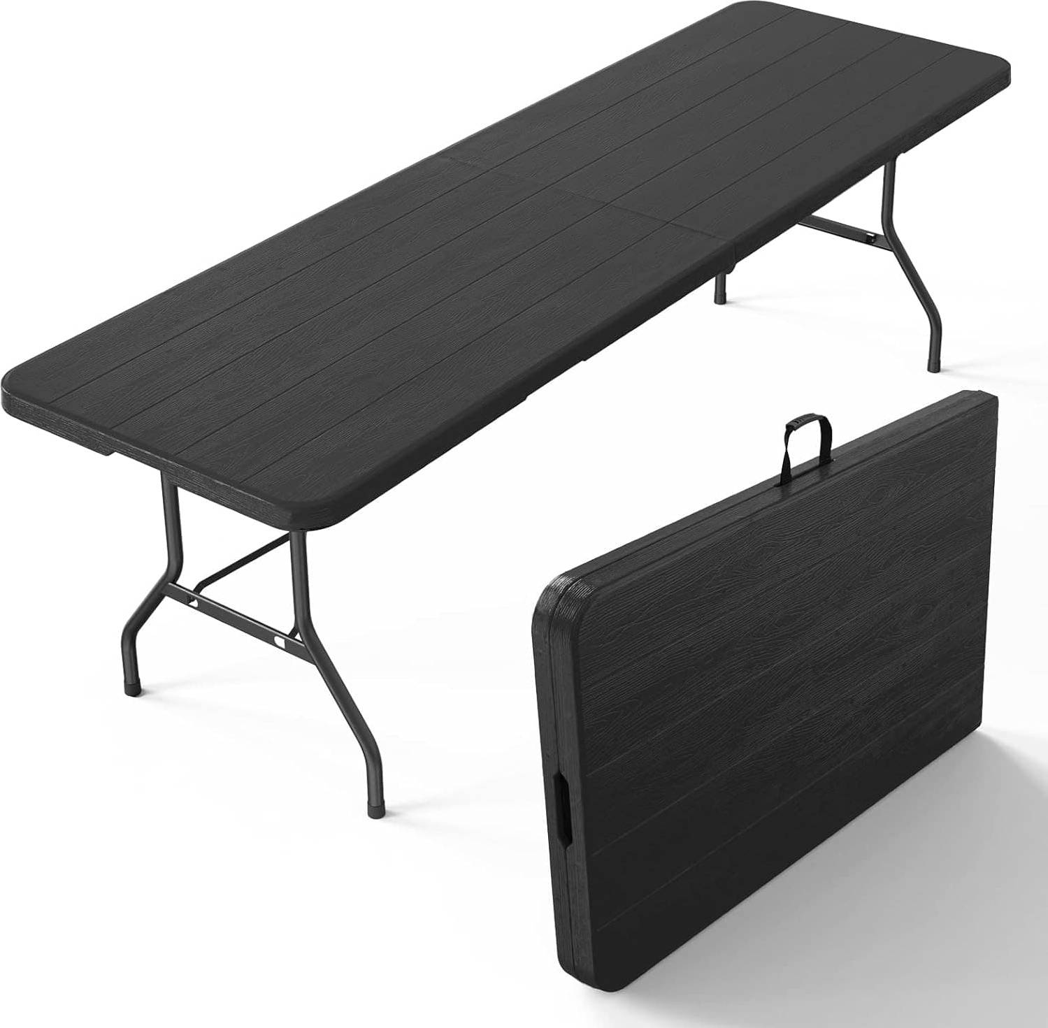 8ft folding table Winado 8FT Plastic Folding Table Rectangular Tree Patterned