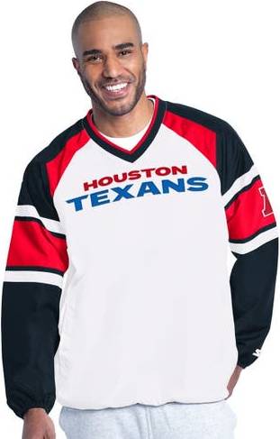 Starter Infield Play Raglan Pullover Jacket - White/Navy