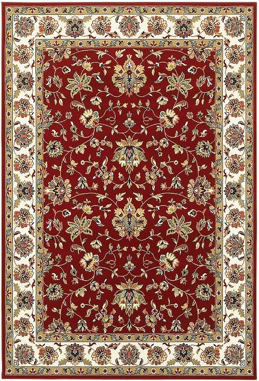 StyleHaven Keswick Fleur Rouge Framed Floral Rug Red