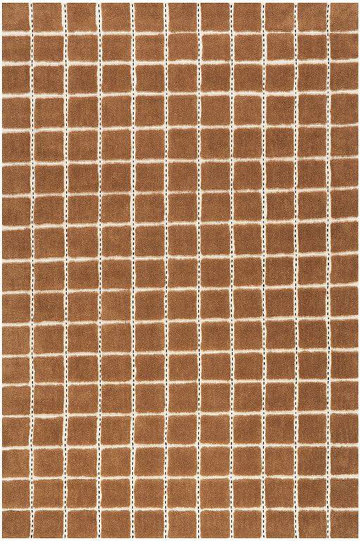 Rugs Usa Rust Gretchen Checked Wool Area Rug 6' x 9' Red