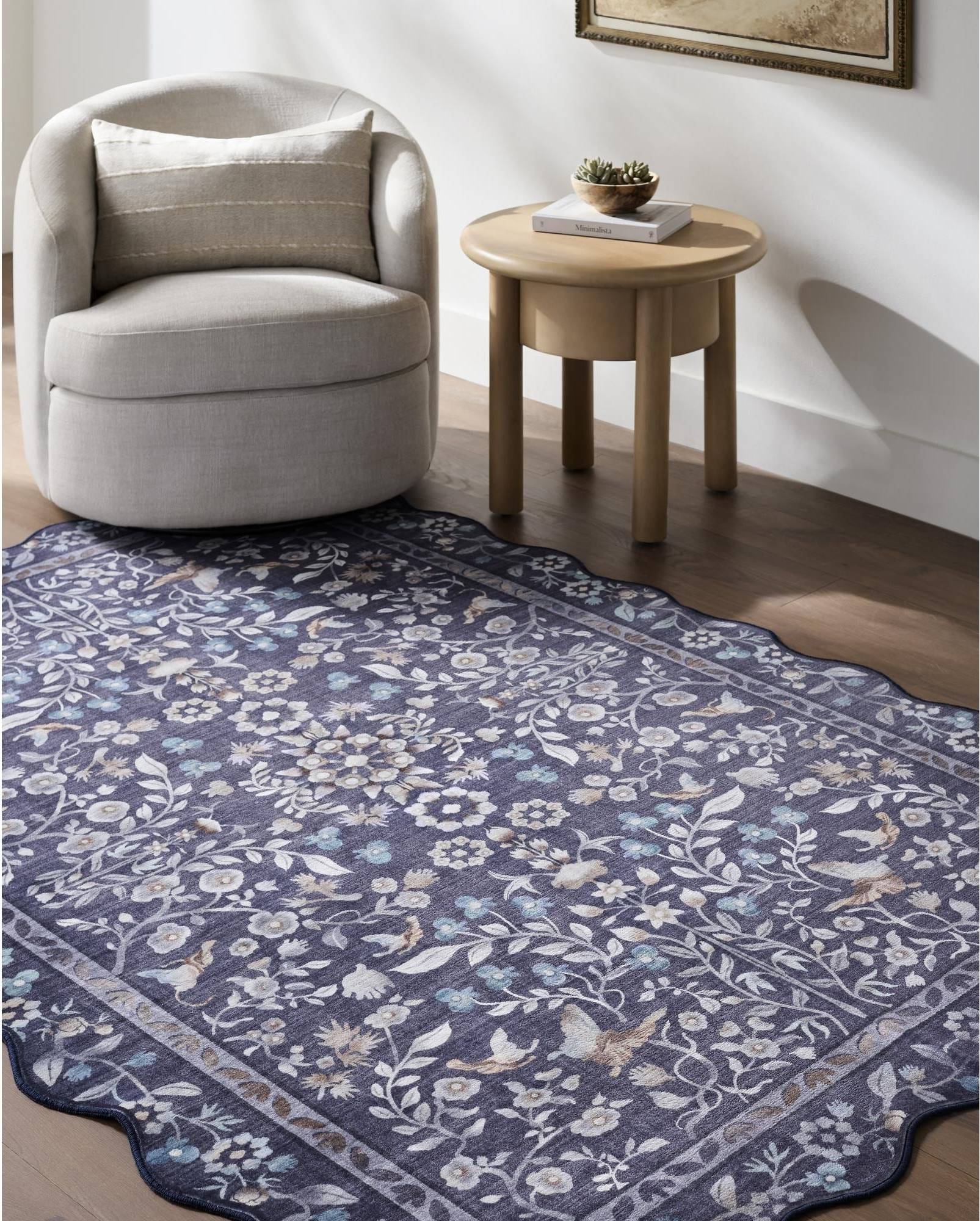 Livabliss Lavable Modern Contemporary Area Rug Blue