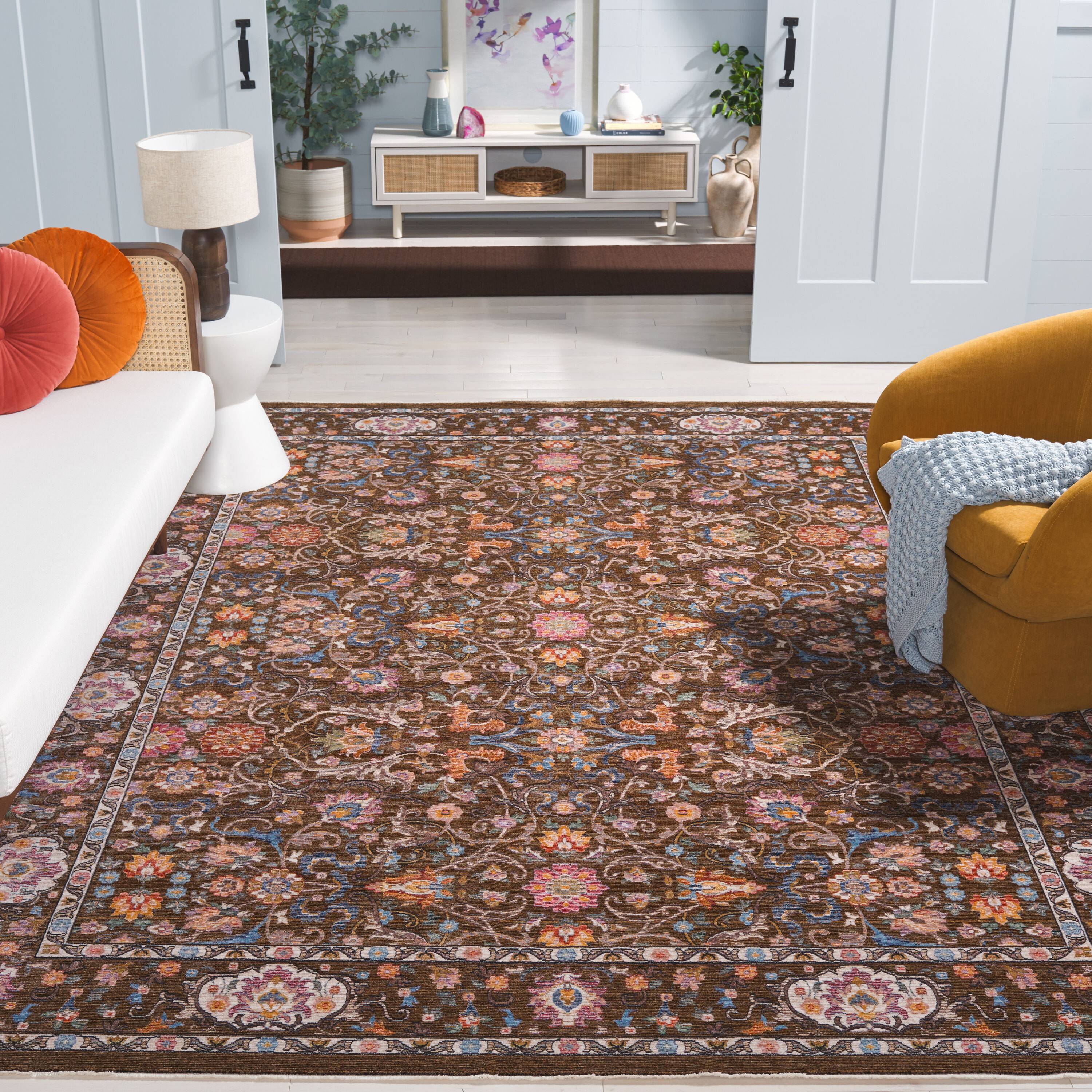 Safavieh Rouge Rug 9ft x 12ft Brown, Blue